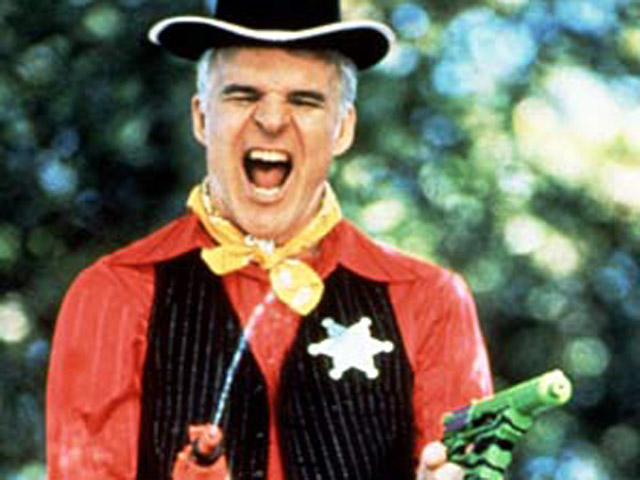 PARENTHOOD, Steve Martin, 1989, playing cowboy for the kids